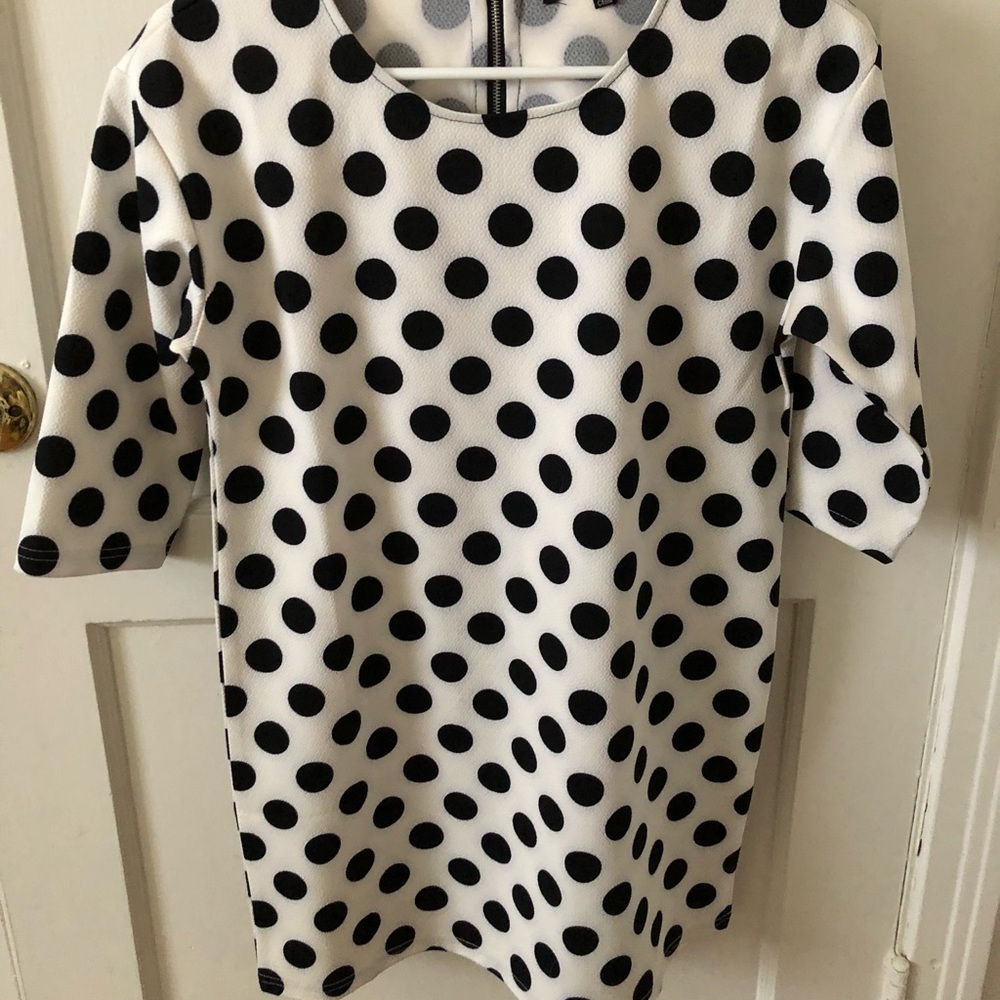 Sweet Rain Mod Polka Dot shift dress